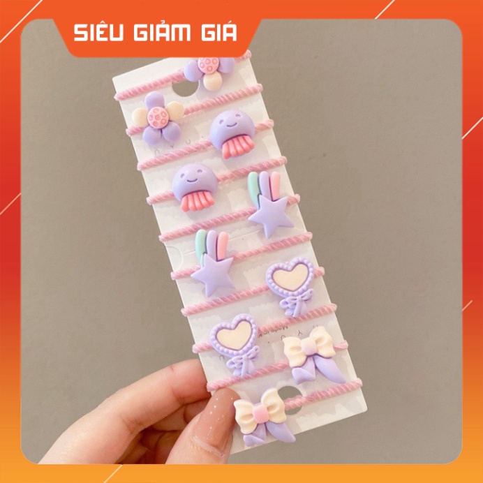 Dây Buộc Cột Tóc Hình Hoa Cúc Dễ Thương T2 Cam