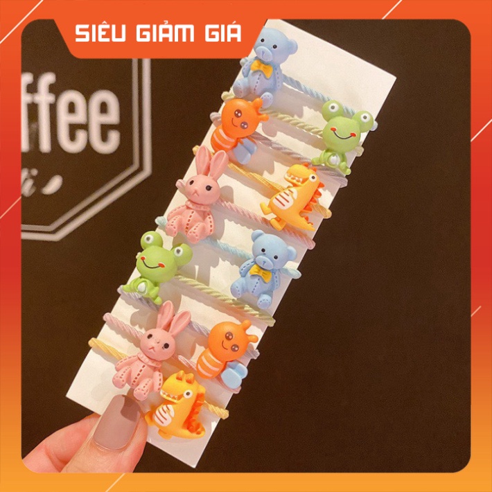 Dây Buộc Cột Tóc Hình Hoa Cúc Dễ Thương T2 Cam