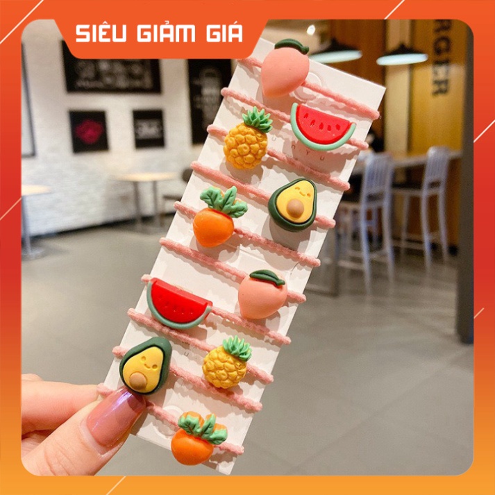 Dây Buộc Cột Tóc Hình Hoa Cúc Dễ Thương T2 Cam
