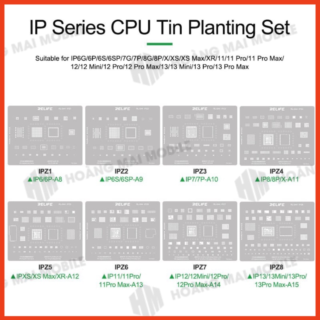 [DCSC] Vỉ làm chân lPhone 6 đến 13 Pro Max hãng RELIFE