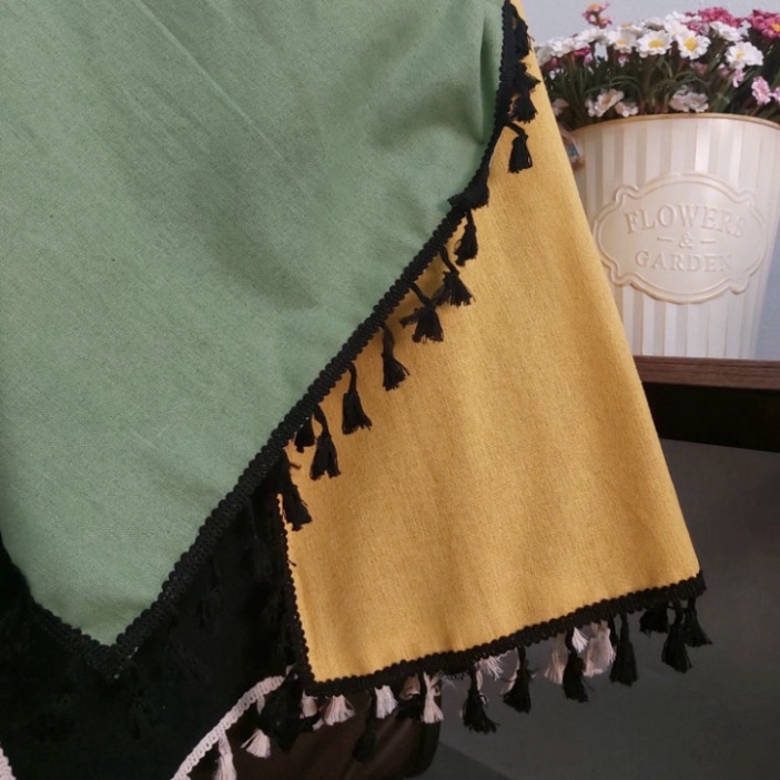 Khăn canvas vải thô trải bàn màu trơn chất dày dặn, Vải trang trí trải thảm picnic