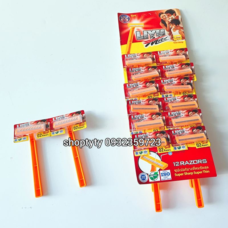 1 Vỉ 12 Cây Dao Cạo Râu Dành Cho Phái Nam Có 2 Mẫu Lựa Dorco - Liyu