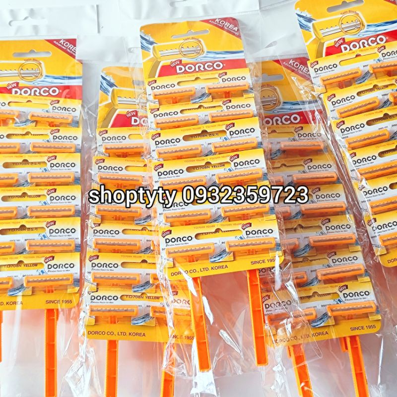 1 Vỉ 12 Cây Dao Cạo Râu Dành Cho Phái Nam Có 2 Mẫu Lựa Dorco - Liyu