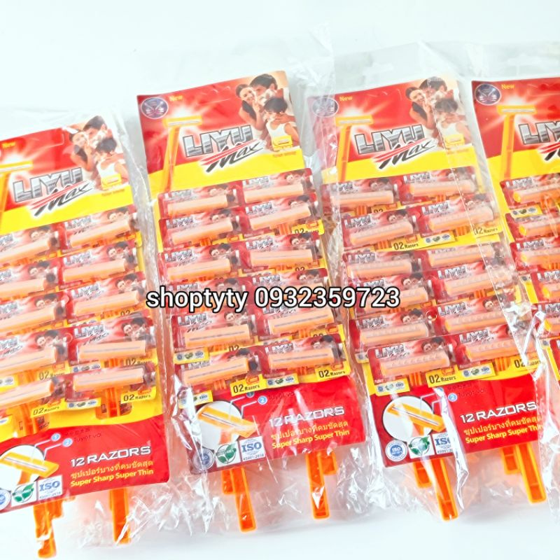 1 Vỉ 12 Cây Dao Cạo Râu Dành Cho Phái Nam Có 2 Mẫu Lựa Dorco - Liyu