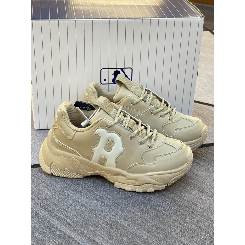 GIày thể thao  MLB  REDSOX B nâu sữa fullbook  đầy  đủ phụ kiện freeshjp