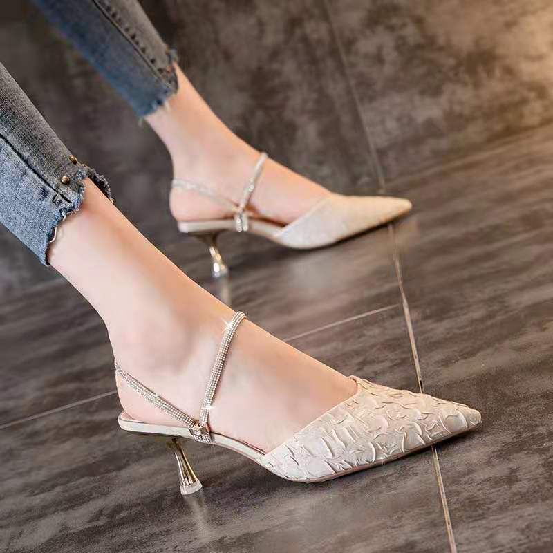 Sandal Cao Gót Mũi Nhọn Thời Trang Xuân Hè 2023 Dành Cho Nữ