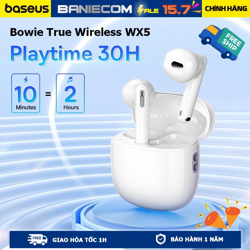 Tai nghe Bluetooth Baseus Bowie WX5 True Wireless Earphones v5.3 0.06' Low Latency TWS Headphone 4-Mic - BANIECOM