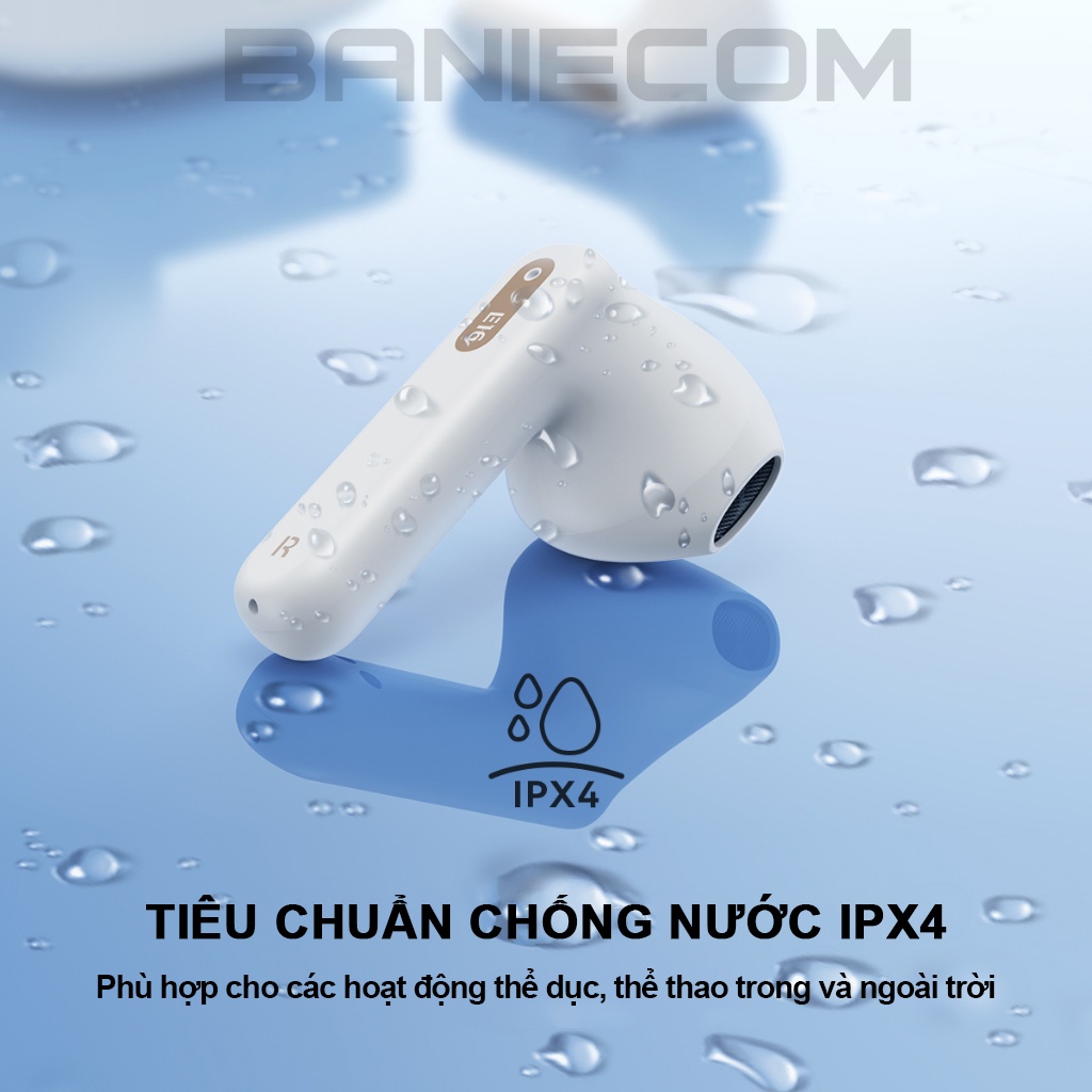 Tai nghe Bluetooth Baseus E16 Bowie True Wireless Bluetooth 5.3 Chống Nước IPX4 30h - BANIECOM