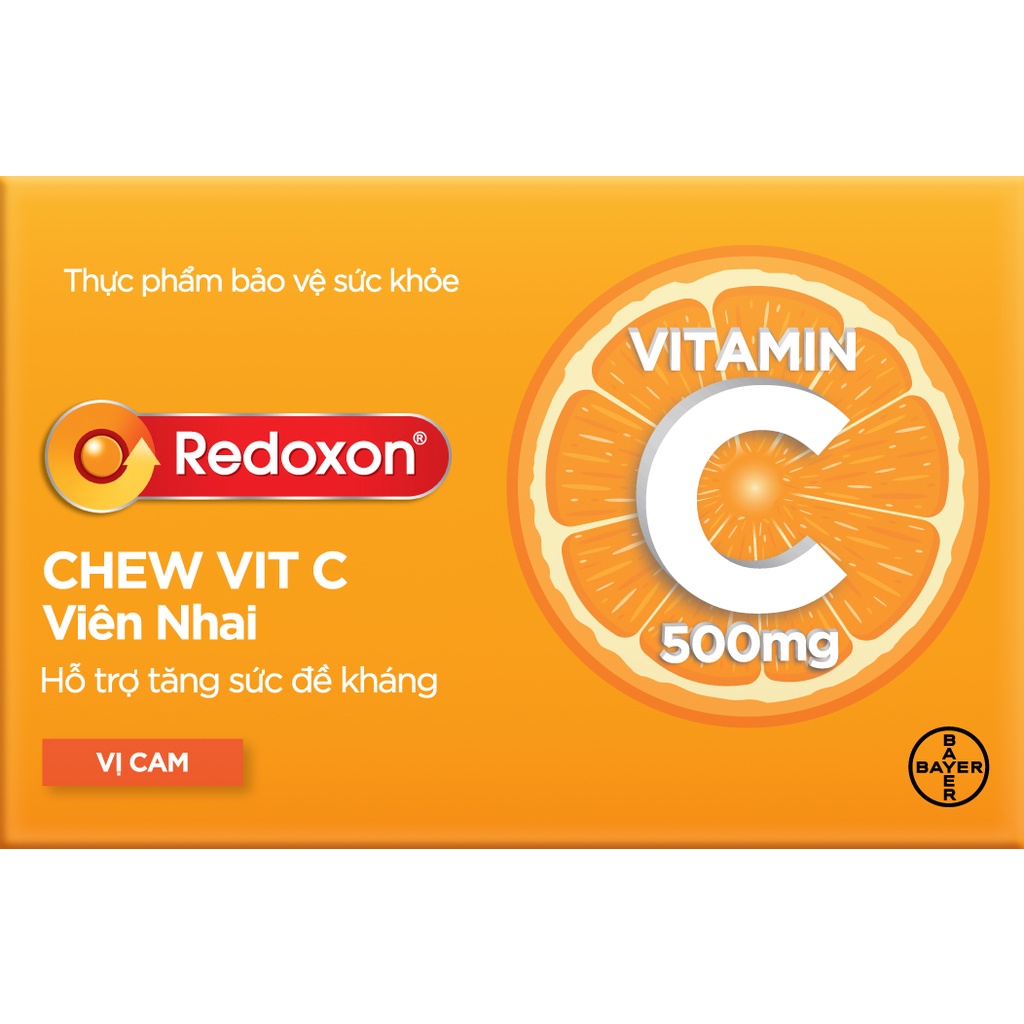 GIFT_Viên Nhai Vitamin C Hỗ Trợ Tăng Sức Đề Kháng REDOXON Chew Vit C Hộp 24 Viên
