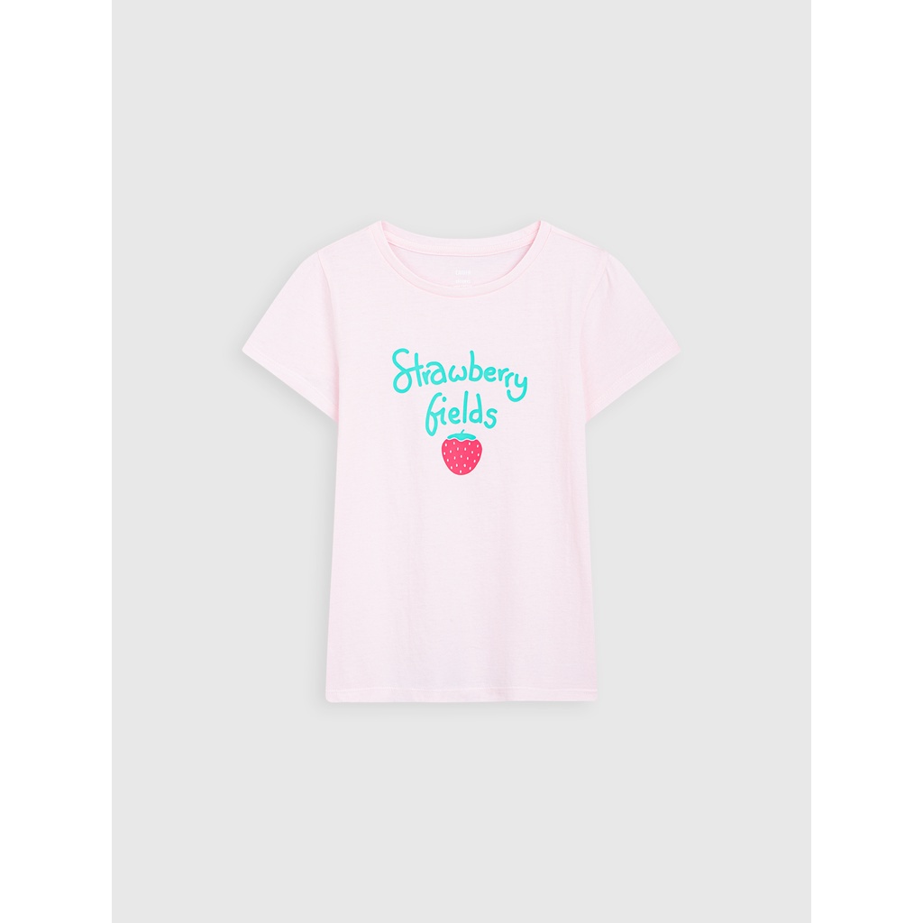 Áo phông bé gái CANIFA form nhỏ chất liệu cotton thoáng mát 1TS22W019