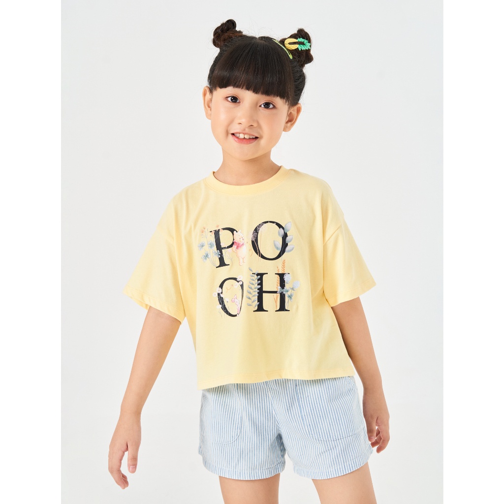 Áo phông bé gái CANIFA in họa tiết nhân vật Pooh đáng yêu, dễ thương 1TS22S058