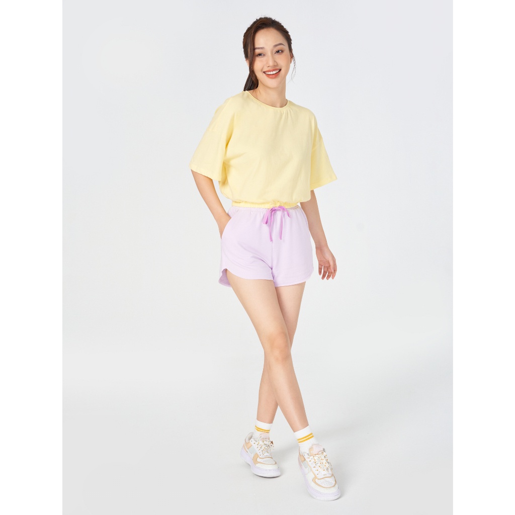 Quần sóoc nữ CANIFA chất liệu cotton pha, nhiều màu sắc, phom dáng thoải mái 6BS22S004