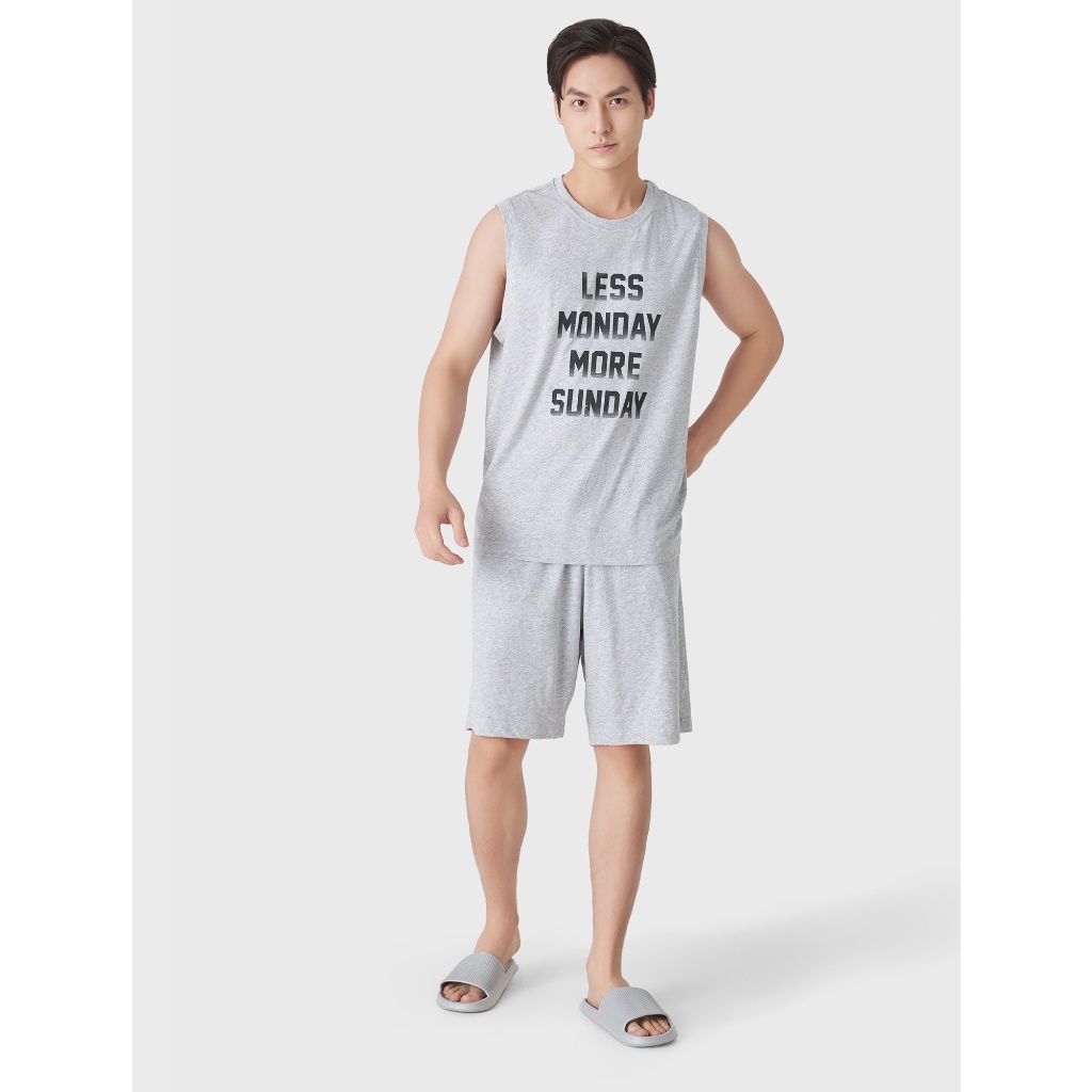 Bộ quần áo nam CANIFA chất liệu cotton pha thấm hút, thoáng mát 8LS23S001