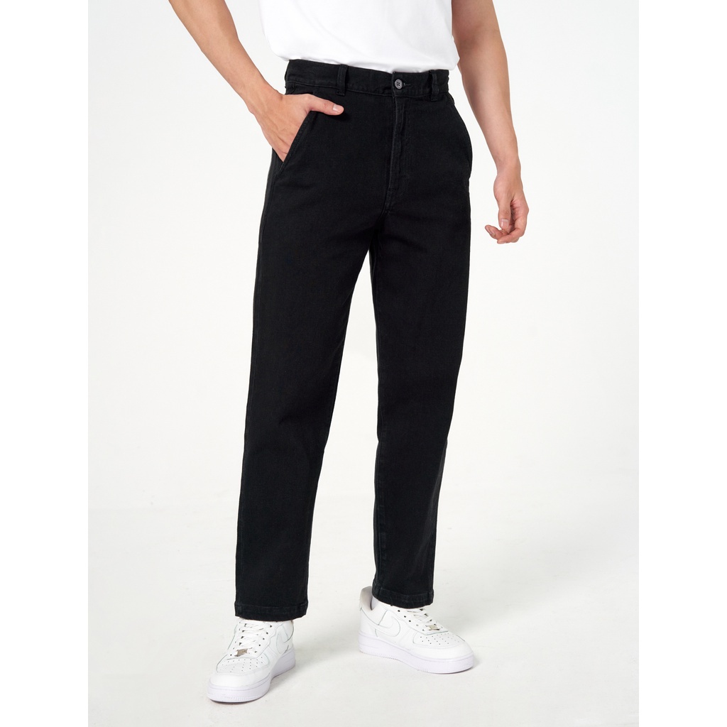 Quần jeans nam CANIFA chất liệu cotton co giãn, cạp thường cài cúc, có khoá, dáng ôm 8BJ23S005