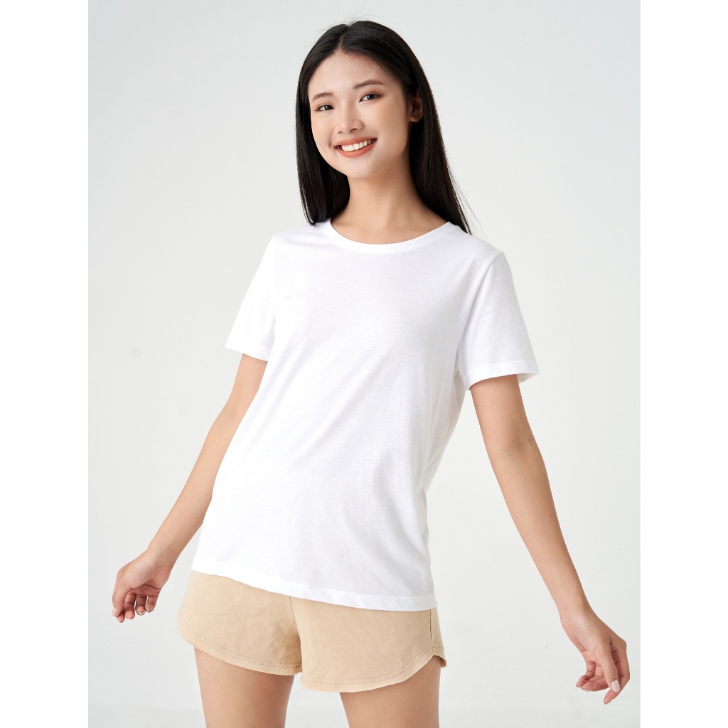 Pack 2 áo phông nữ CANIFA chất liệu 60% cotton, 40% polyester 6SA23A001