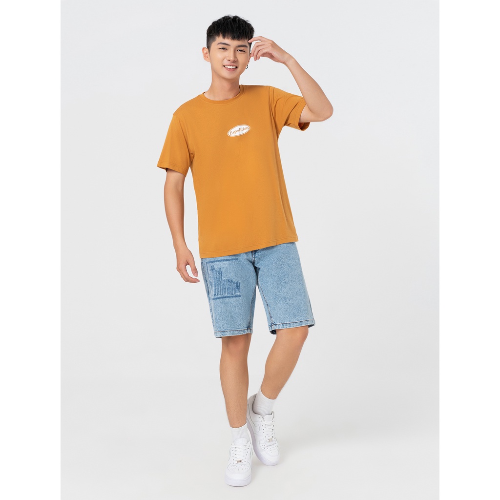 Áo phông nam CANIFA có hình in 100% cotton, cổ tròn tra bo, tay cộc 8TS22W008