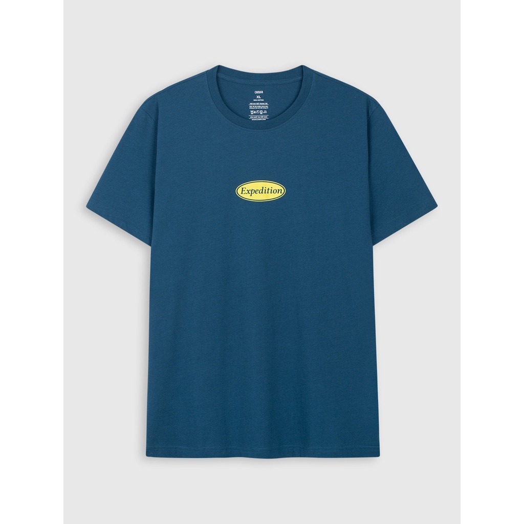 Áo phông nam CANIFA có hình in 100% cotton, cổ tròn tra bo, tay cộc 8TS22W008