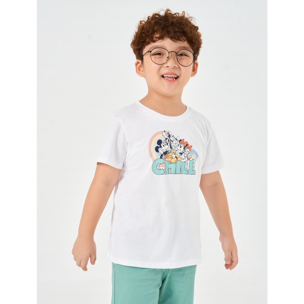 Áo phông bé trai CANIFA chất liệu 100% cotton in Mickey 2TS22S061