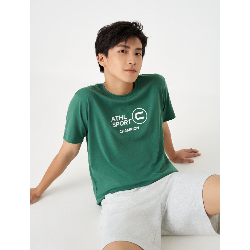 Áo phông nam CANIFA cổ tròn tra bo, tay cộc, phom regular 8TS23S004