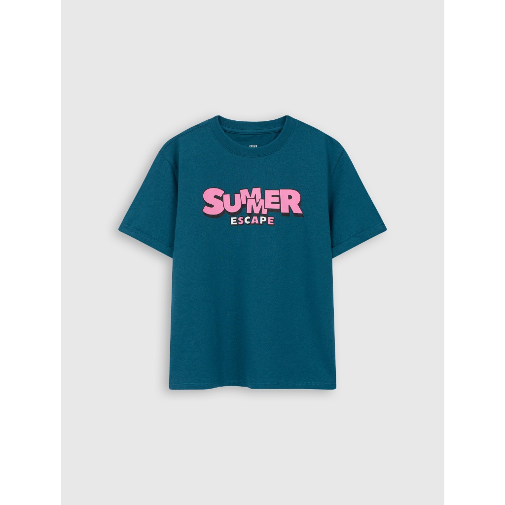 Áo phông unisex trẻ em CANIFA chât liệu 100% cotton, cổ tròn tra bo, tay cộc 3TS23S002