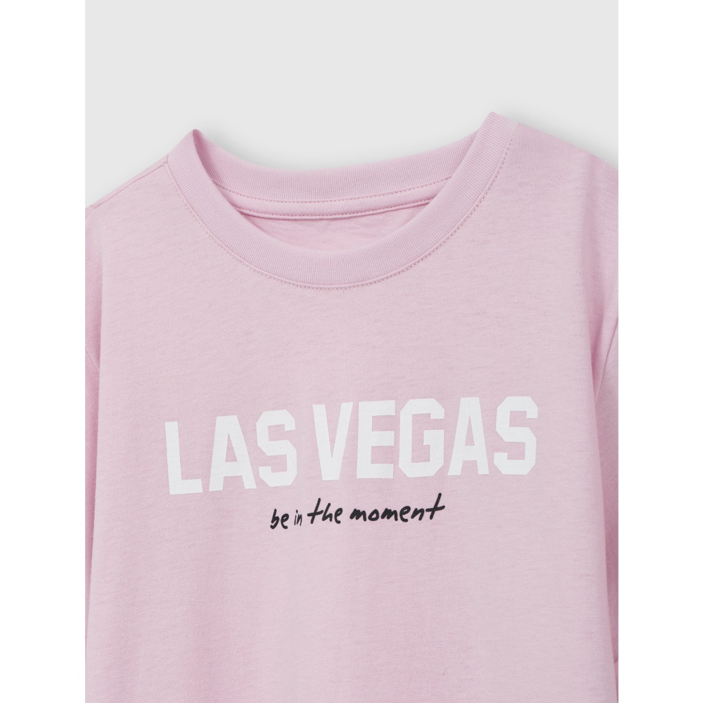 Áo phông unisex trẻ em CANIFA chât liệu 100% cotton, cổ tròn tra bo, tay cộc 3TS23S002