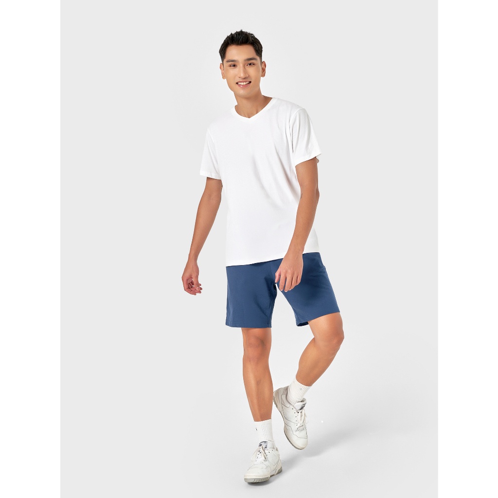 Áo phông nam CANIFA cổ tim chất liệu 100% cotton 8TS22A003