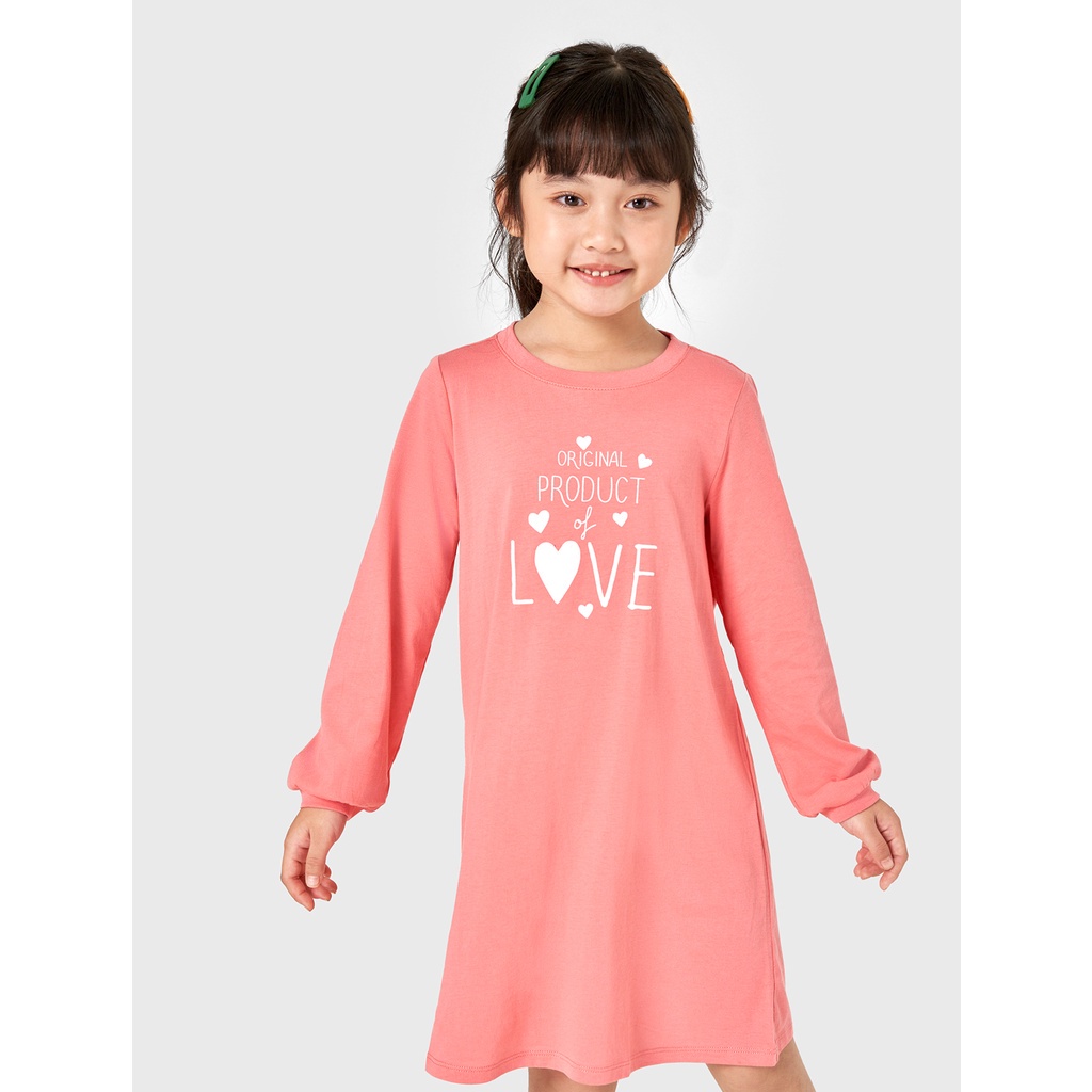 Váy liền bé gái CANIFA chất liệu cotton hình in 1DS22W004