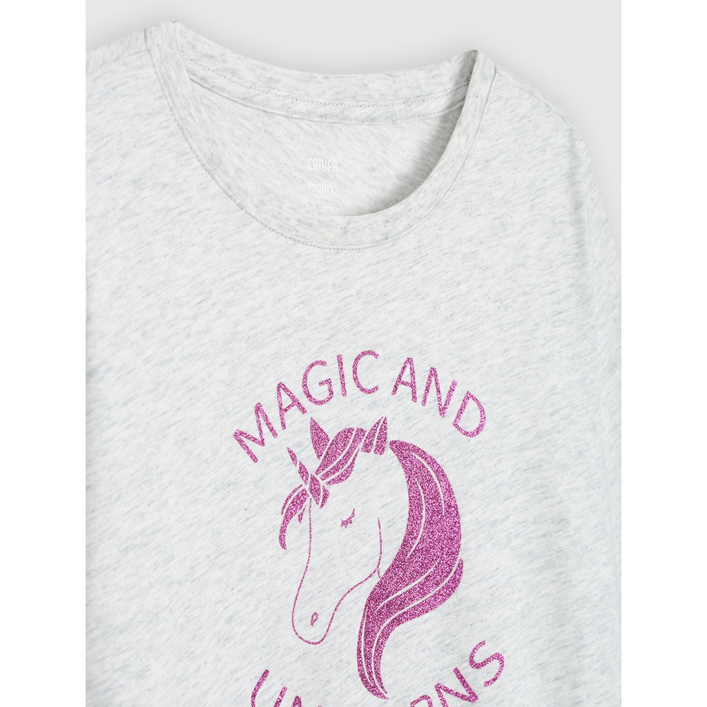 Váy bé gái CANIFA cotton dài tay dáng suông basic cổ tròn 1DS22W001