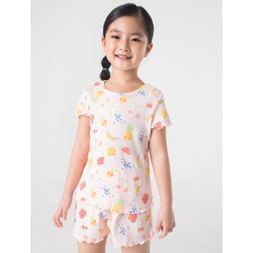 Bộ quần áo bé gái CANIFA chất liệu 100% cotton 1LS23S004