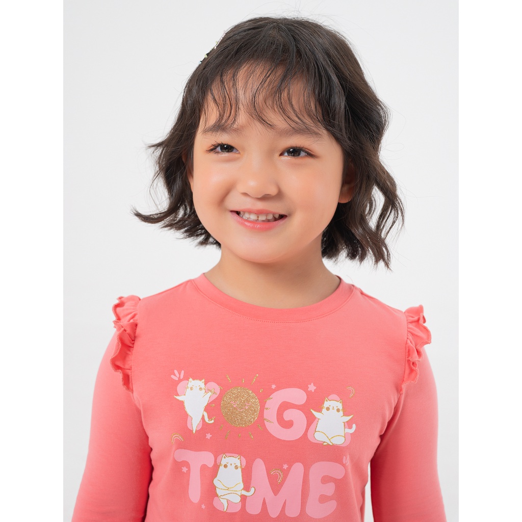 Bộ mặc nhà bé gái CANIFA in hình 1LS22W011