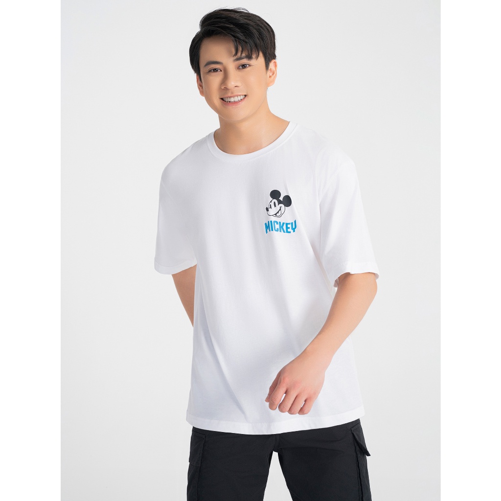 Áo phông unisex người lớn CANIFA 100% cotton in hình 5TS22S007