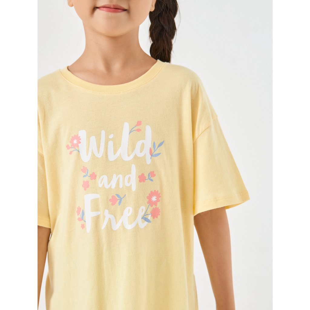 Bộ quần áo bé gái CANIFA in họa tiết dễ thương chất liệu cotton thoáng mát thoải mái 1LS22S015