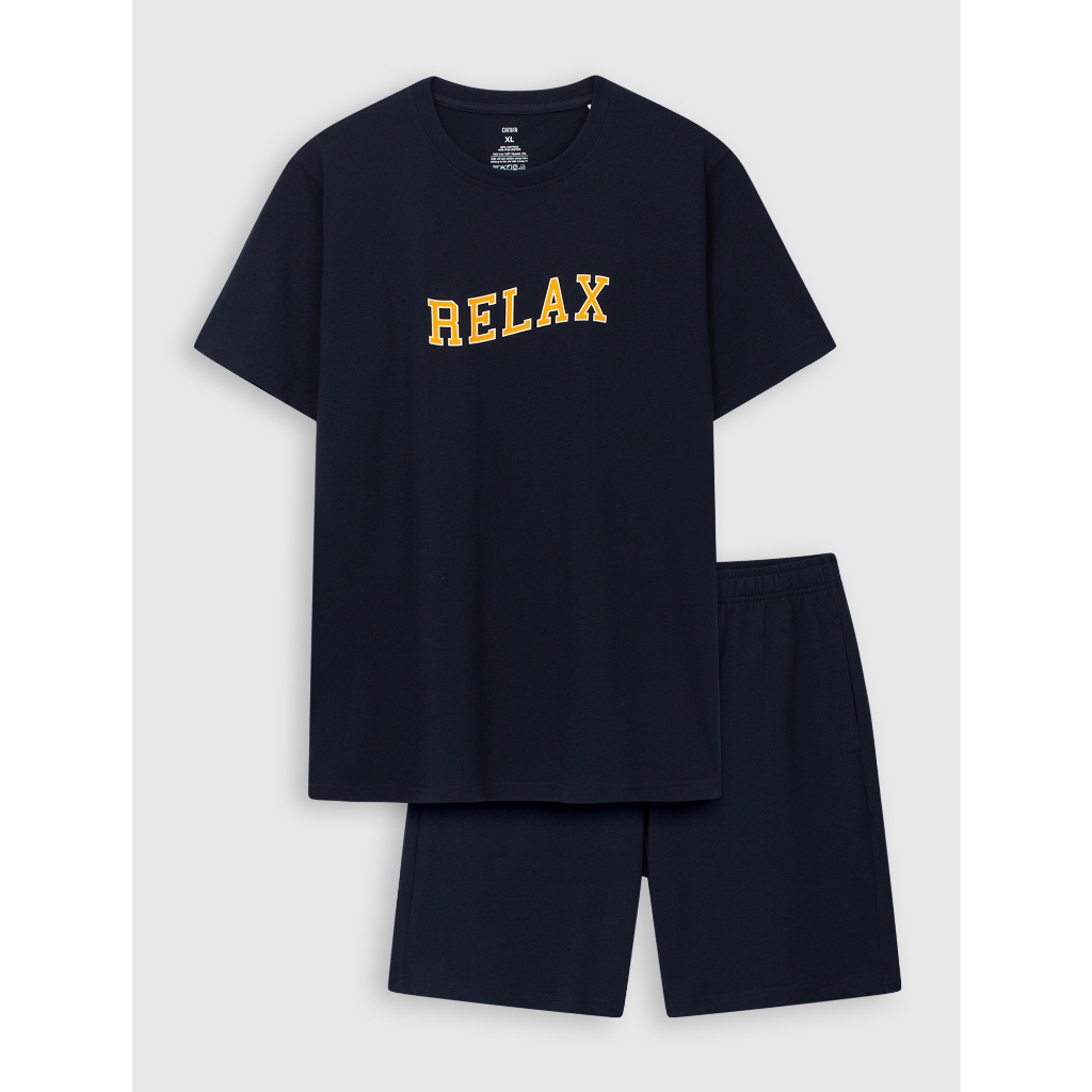 Bộ quần áo nam cộc tay CANIFA chất liệu cotton pha thấm hút, co giãn thoải mái 8LS23S002