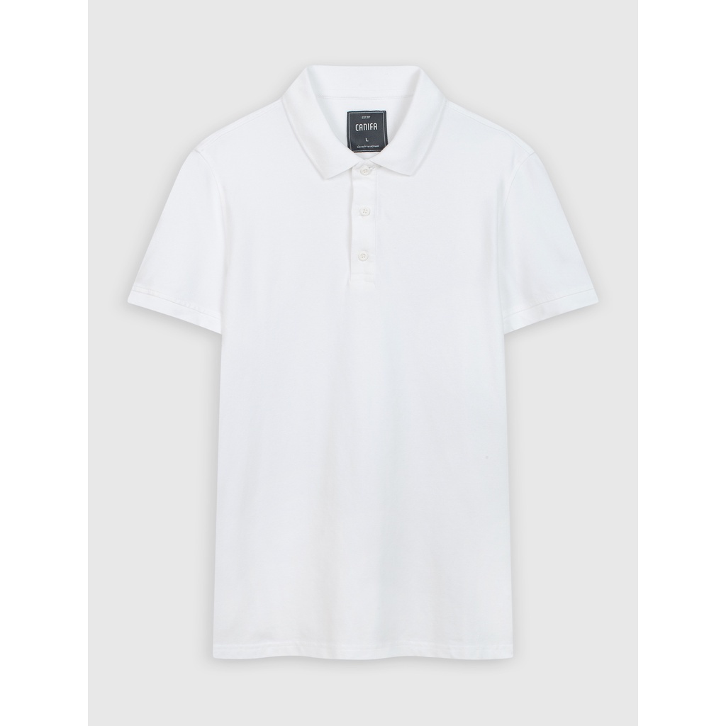 Áo polo nam CANIFA chất liệu cotton USA co giãn màu trơn kiểu dáng basic - 8TP21A004