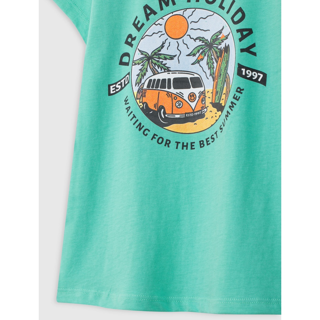 Áo phông bé gái CANIFA 100% cotton  hình in dễ thương cho bé từ 2 tuổi tới 10 tuổi - 1TS21S015