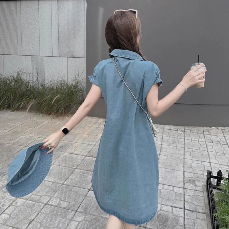 Váy Jean, Váy Bò Xuông BabyDoll, bầu bí bon chen thoải mái