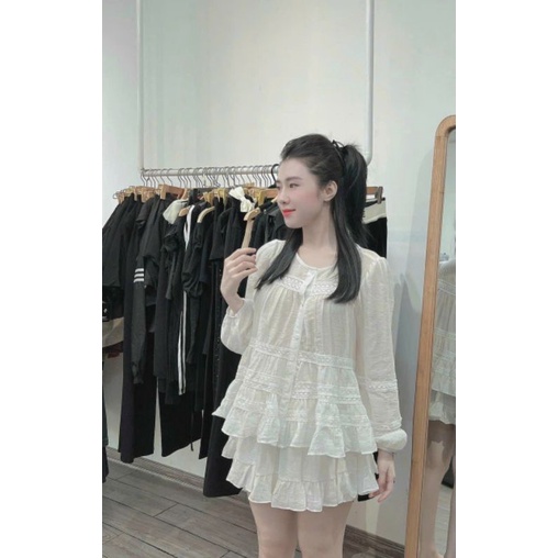 Set Áo Sơ Mi Kèm Chân Váy Phong Cách Babydol tiểu thư Hàn Quốc
