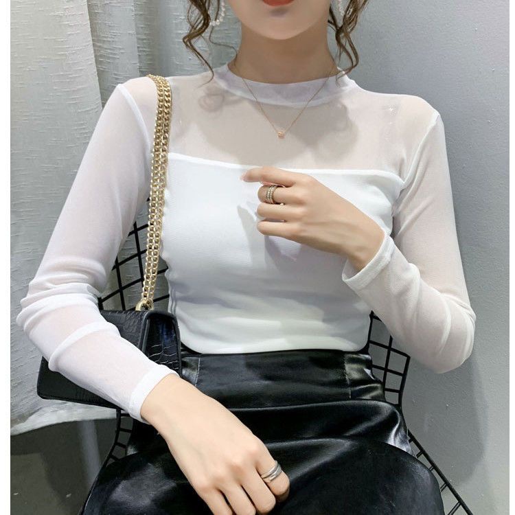 Áo Thun Sát Nách 20% Dáng Ôm Phối Lưới Thời Trang Mùa Hè Quyến Rũ Cho Nữ