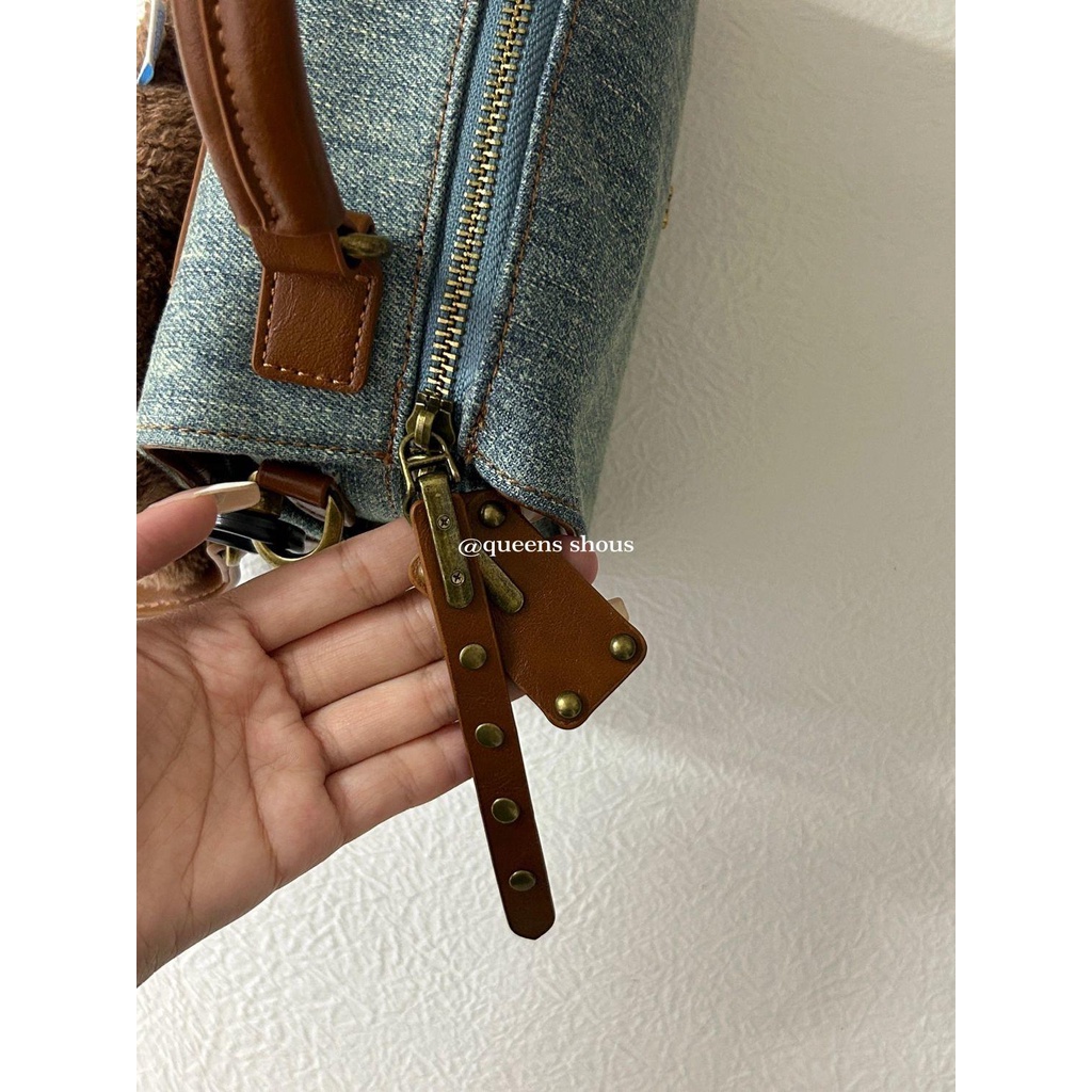 Túi Đeo Vai Vải denim Mẫu Mới 2023 Phong Cách retro Thu Đông Cho Nữ