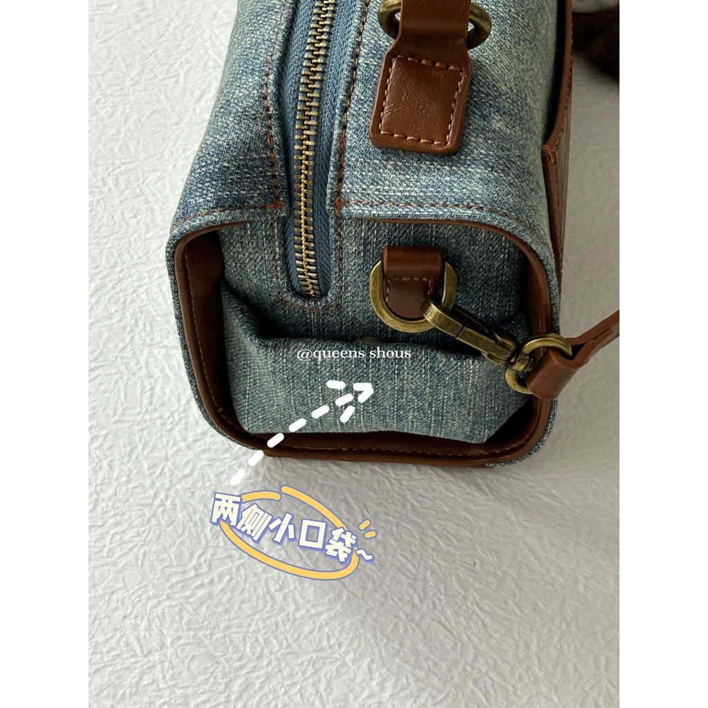 Túi Đeo Vai Vải denim Mẫu Mới 2023 Phong Cách retro Thu Đông Cho Nữ