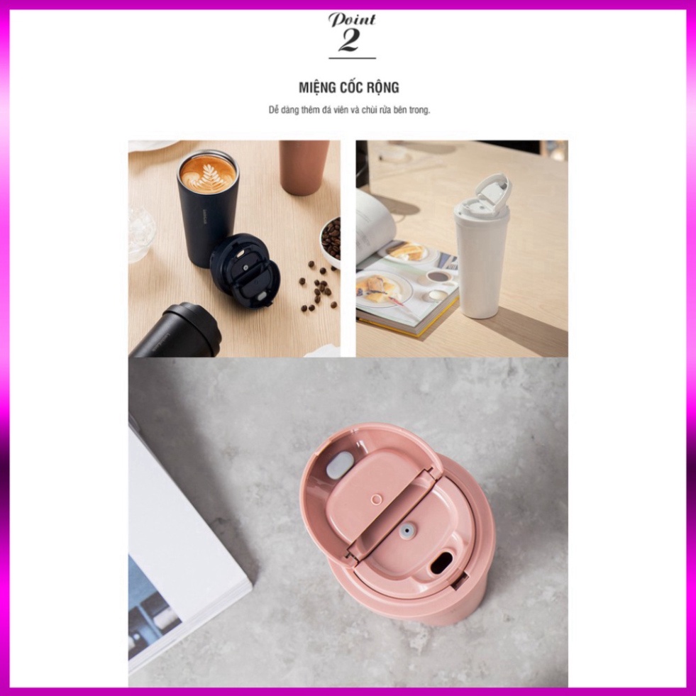 Bình giữ nhiệt Lock&Lock Energetic one-touch 550ml - LHC3249  HÀNG CHÍNH HÃNG