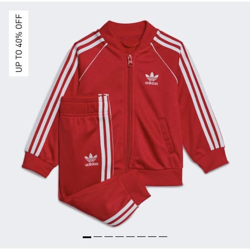 Set thể thao thu đông Adidas bé trai/gái SST đỏ