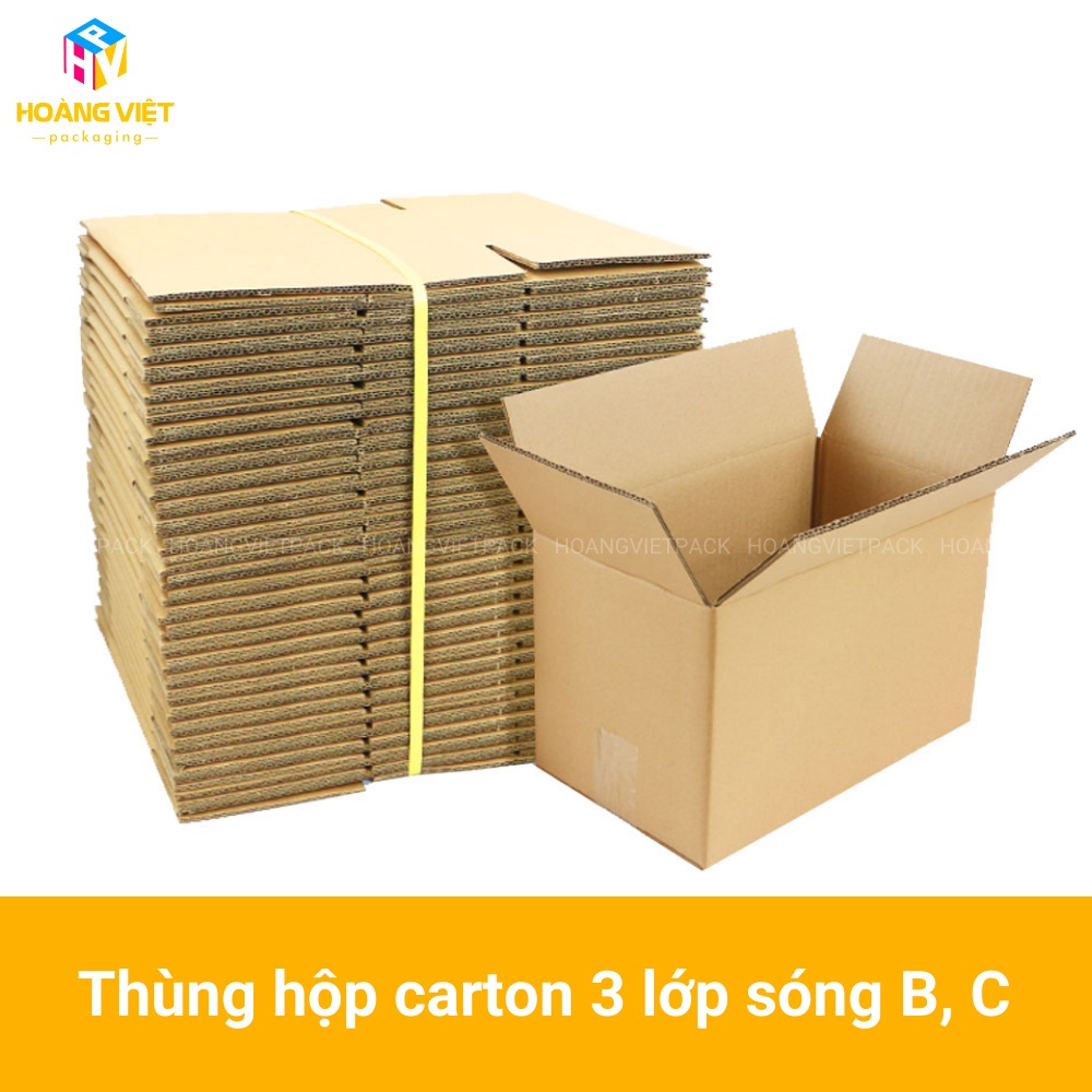 Size 30x20x5 cm - Combo 01 Thùng Hộp Carton Nắp Gài Trơn Đóng Hàng, Hộp Đóng Hàng Ship Cod - HVG41