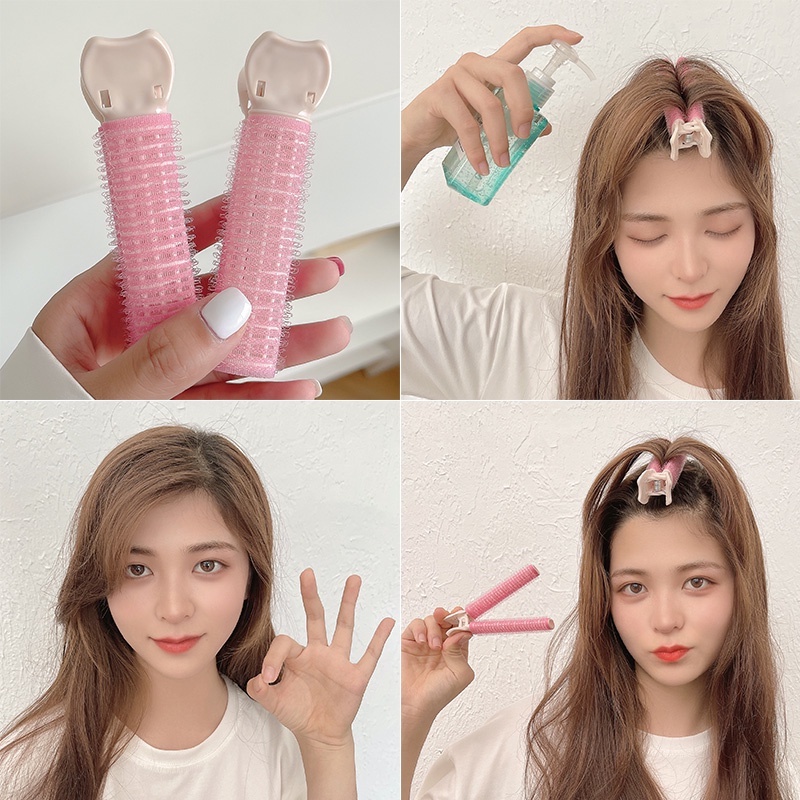 🌷Kẹp phồng chân tóc mái - Lô uốn tự dính mái bay nữ đẹp phong cách Hàn Quốc cuốn tóc đủ size to nhỏ 4cm