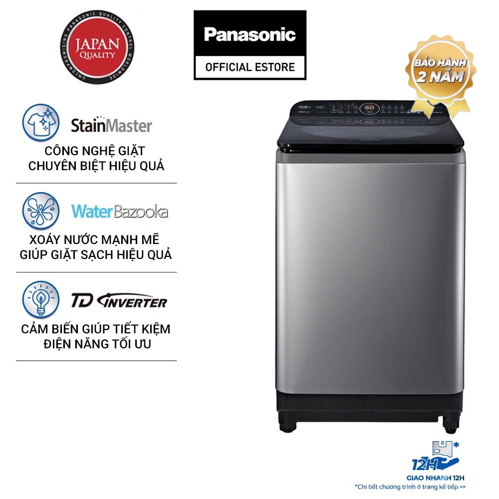 [TRẢ GÓP 0%]Máy Giặt Cửa Trên Panasonic 10.5KG NA-FD10XR1LV - Hàng Chính Hãng