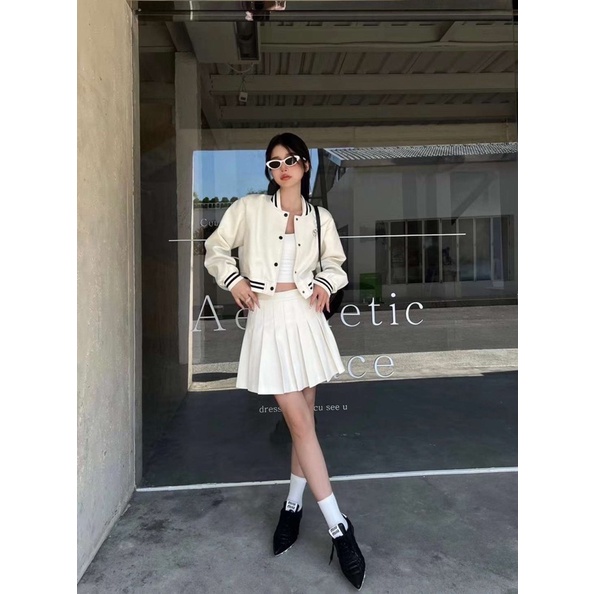 Áo khoác bomber, crtop phong cách thời trang nữ thomphamshop