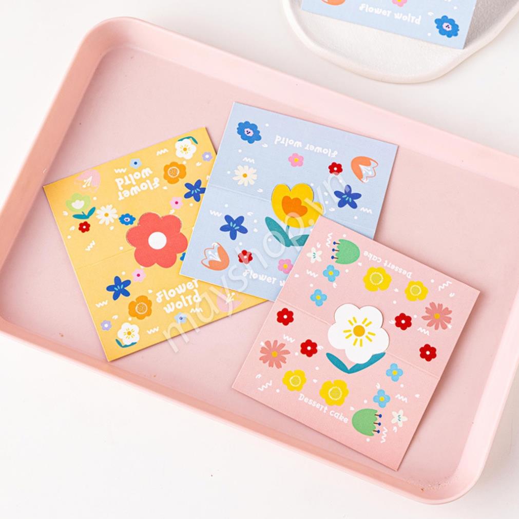 10 túi đựng bánh miệng kẹp giấy Hoa và Gió  - may3.vn