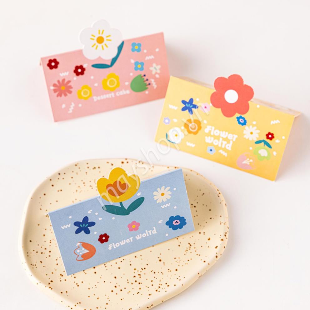 10 túi đựng bánh miệng kẹp giấy Hoa và Gió  - may3.vn