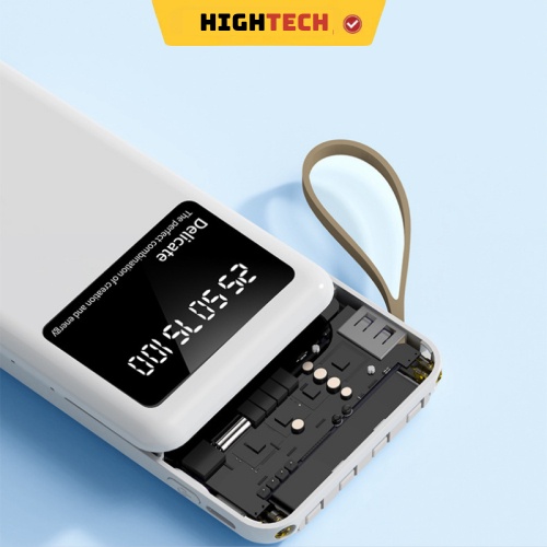 Sạc Dự Phòng dung lượng 20000mah TZ08 Chính hãng , Tích Hợp 4 Dây Sạc, Sạc Không Nóng Máy, Bảo Hành 12 Tháng TECHHIGH