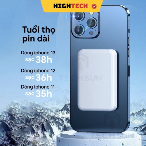 Pin Sạc Dự Phòng Không Dây Từ Tính 15W 10000mAh BH12TH TECHHIGH